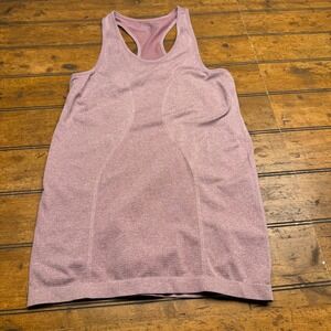 ZYIA Active Women's Pink Heathered Seamless Racerback Tank Top Size M